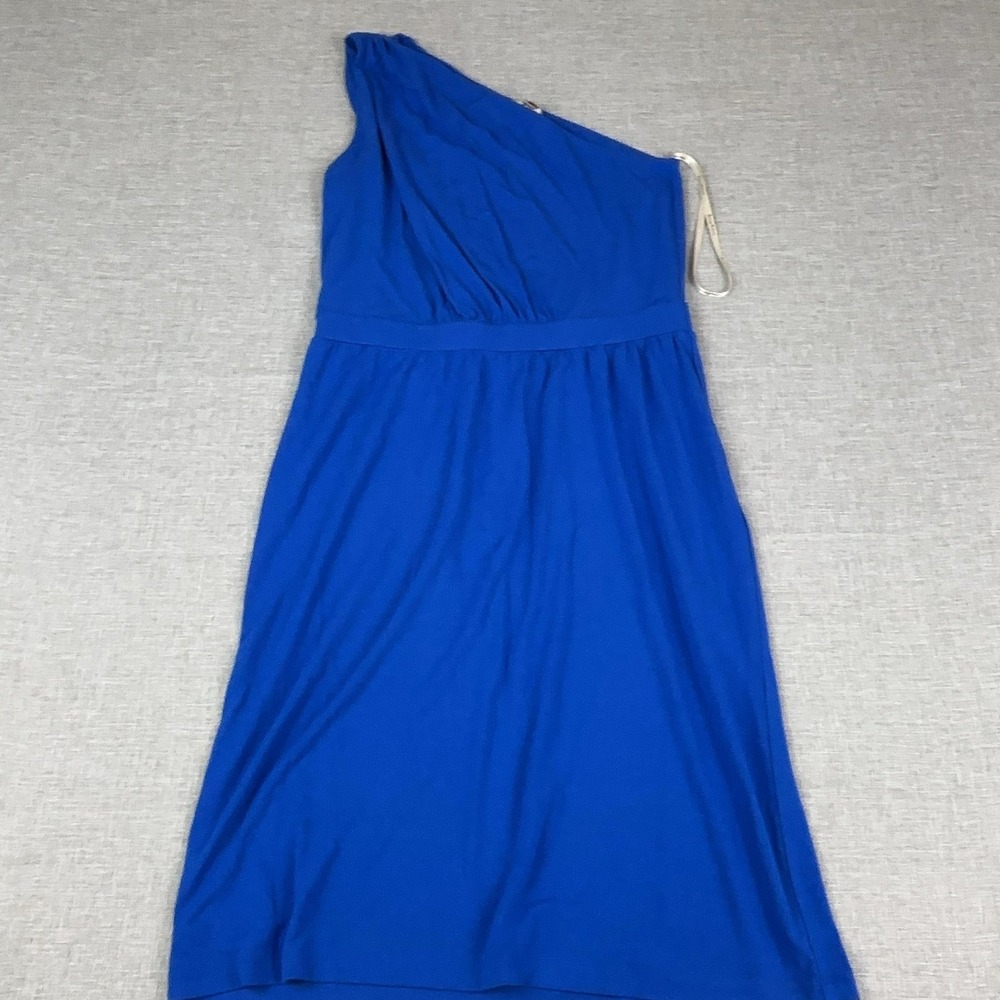 Tommy Bahama Dress Womens Small Blue One Shoulder Maxi Petites Casual Fit